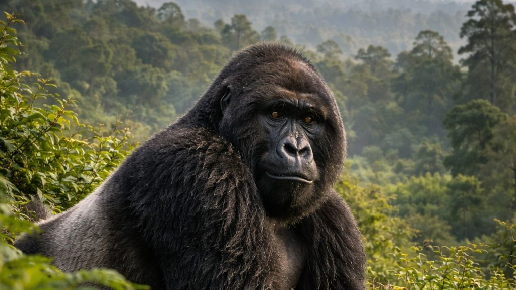 Mountain gorilla in Volcanoes National Park Rwanda /Best Places to Visit in Rwanda